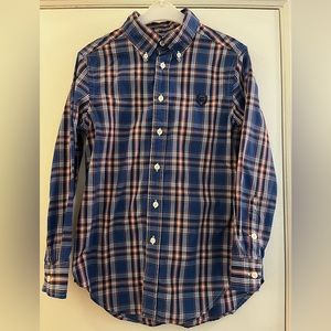 Long sleeve button down collared shirt